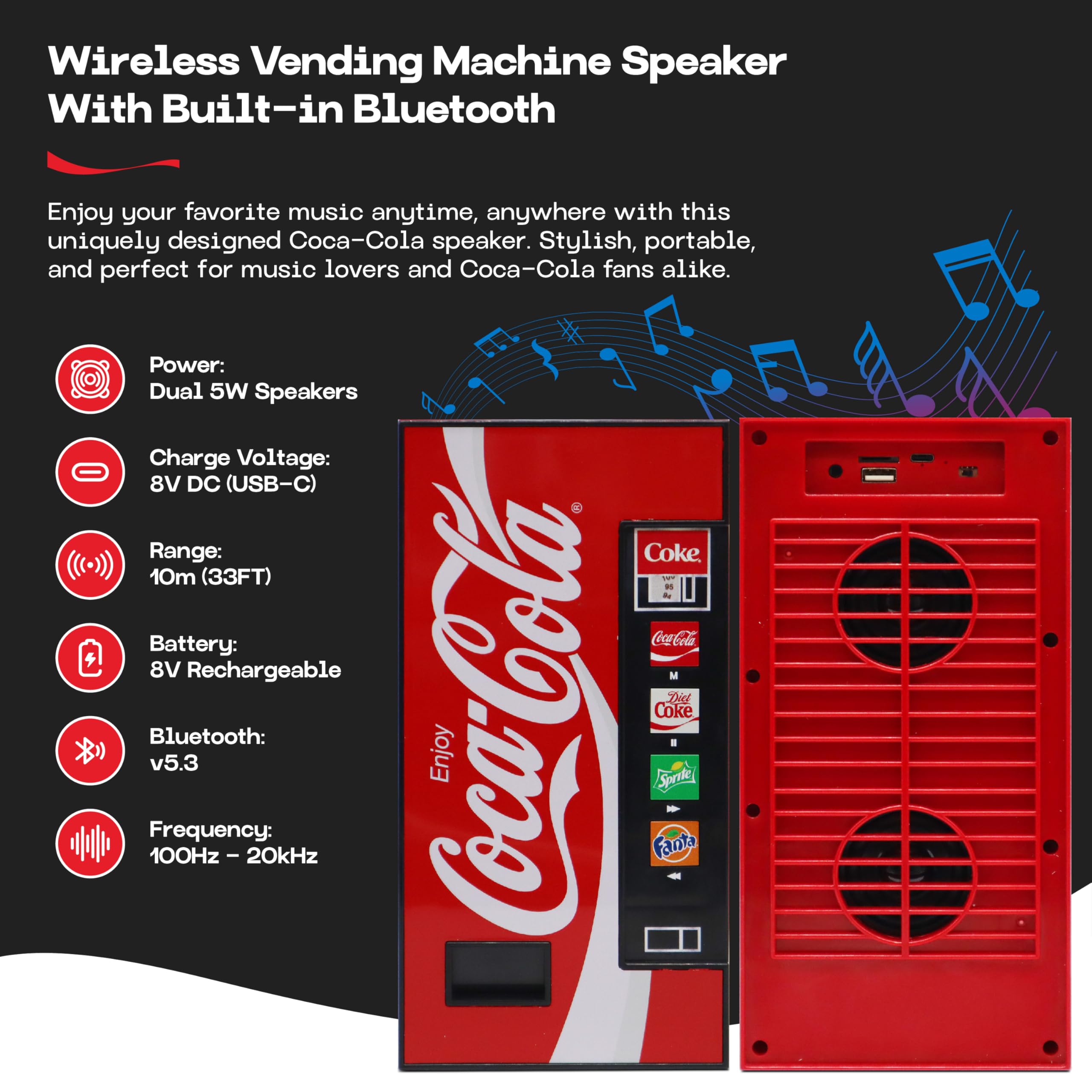 Amazon.com: Coca-Cola Vending Machine Bluetooth Speaker